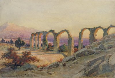 O Aqueduto de Salona, Dalmácia, 1854 de Carl Haag