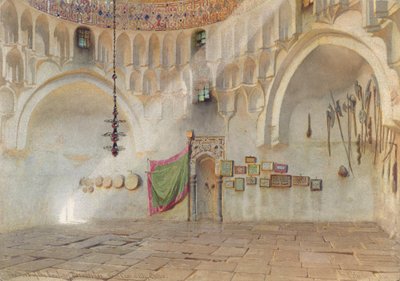 O Mosk dos Derretimentos Uivantes, perto de Case el Ali, Cairo, 1874 (wc no papel) de Carl Haag