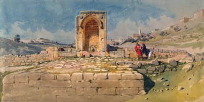 O Vale e o Poço Inferior de Giom, Jerusalém, 1859 de Carl Haag
