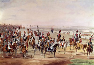 Quadro geral da cavalaria francesa, cerca de 1809 Ilustração de Carl-Heinrich Rahl (1779-1843) após Wilhem von Kobell (1766-1855). Dim. 0,49x0,7 m. Paris, Musee de l