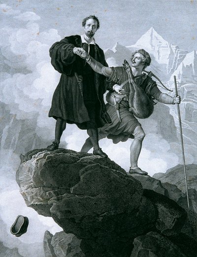 Manfred e o caçador de camurças de Carl Heinrich Rahl