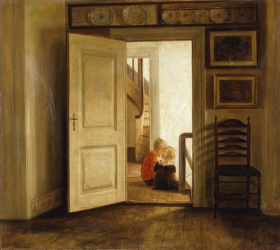 Crianças em um Interior de Carl Holsoe