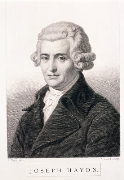 Joseph Haydn (1732-1809) gravado por FA Andorff de Carl Jager