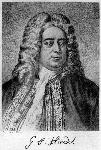 George Frideric Handel 1685-1759, compositor britânico nascido na Alemanha, século XX. de Carl Jander
