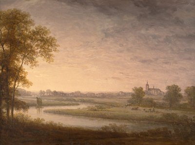 Vasta paisagem com Västerås em fundo de Carl Johan Fahlcrantz