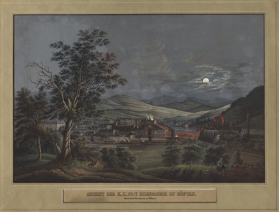 Vista da Fábrica de Ferro Privada K. K. em Zöptau de Carl Julius Rieden