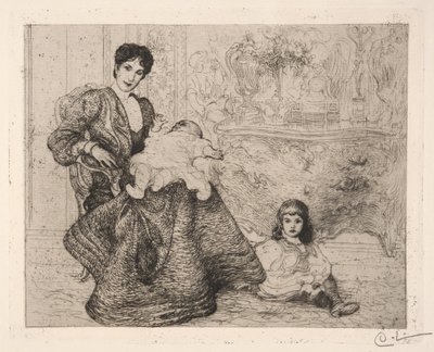 Dora Lamm e os seus filhos de Carl Larsson
