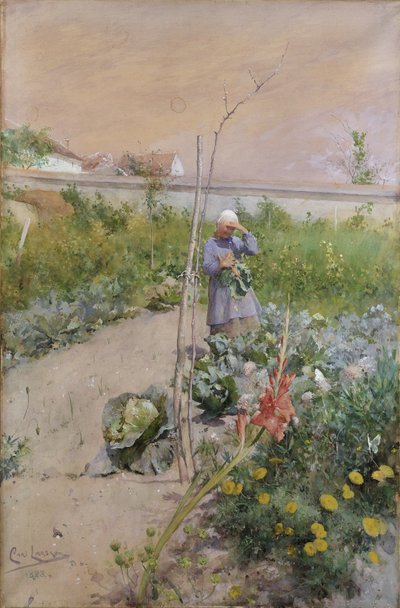 Na horta de Carl Larsson