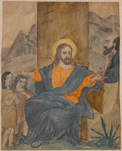 Jesus a abençoar as crianças de Carl Larsson