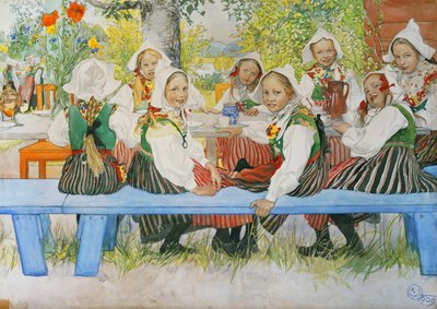 Aniversário de Kersti, 1909 de Carl Larsson