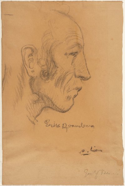Profil eines Mannes nach rechts de Carl Larsson