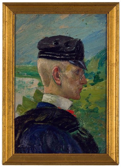 Retrato de um rapaz. Estudo para as orações da manhã de Carl Larsson