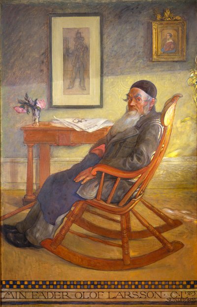 Retrato do pai do artista de Carl Larsson