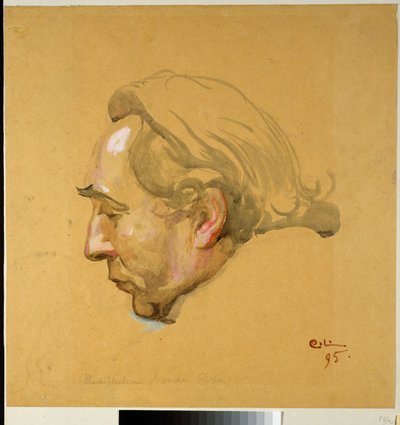 O afresco de Sergel. Esboço da cabeça de Sergel de Carl Larsson