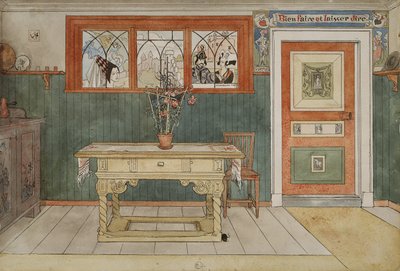 The Dining Room, da série A Home, c.1895 (wc no papel) de Carl Larsson