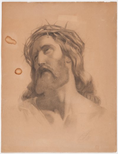 Cabeça de Cristo com coroa de espinhos de Carl Larsson