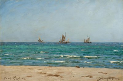 C. Locher, veleiros em Skagen de Carl Ludvig Locher