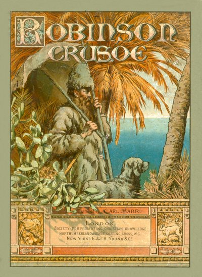 Robinson Crusoé (litografia a cores) de Carl Marr