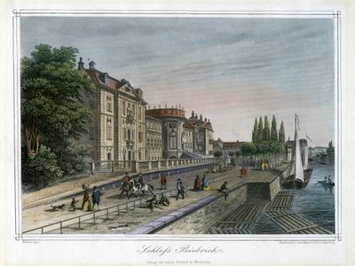 Palácio de Biebrich, Wiesbaden, Alemanha, c1820 de Carl Mayer