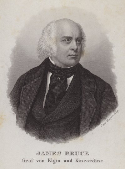 James Bruce, 8º Conde de Elgin, governador colonial britânico e diplomata (gravura) de Carl Mayer