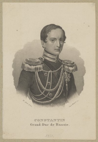 Konstanty Mikołajewicz Romanow (1827 São Petersburgo - 1892 Pawłowsk) - grão-duque da Rússia, general e vice-rei do Reino da Polónia, presidente do Conselho de Estado da Polónia do Congresso, almirante da frota de Carl Mayer