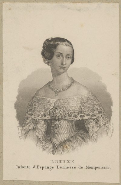 Maria Ludwika Ferdynanda de Espanha (propriamente María Luísa Fernanda de Borbón, 1832 Madrid - 1897 Sevilha) - infanta de Espanha e duquesa de Montpensier de Carl Mayer