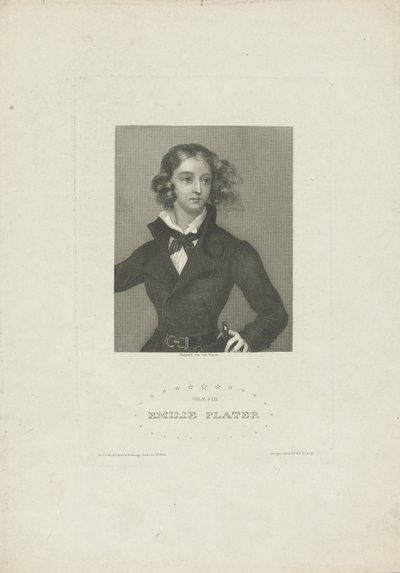 Retrato de Emilia Plater 1806-1831, ca 1834. de Carl Mayer