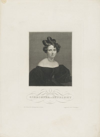 Retrato do cantor de ópera Wilhelmine Schröder-Devrient 1804-1860, c. 1840 de Carl Mayer