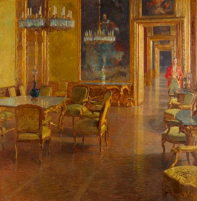 Interior no Palácio de Inverno do Príncipe Eugene de Sabóia em Himmelpfortgasse de Carl Moll