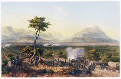 Captura de Monterey, de The War Between the United States and Mexico, pub. 1851 (litografia colorida) de Carl Nebel