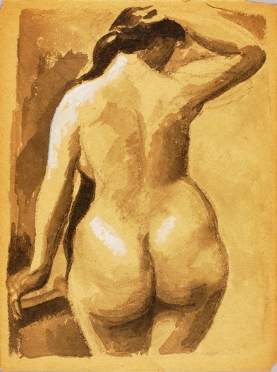 Vista traseira de um nu feminino de Carl Newman