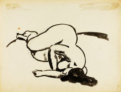 Mulher nua deitada de Carl Newman