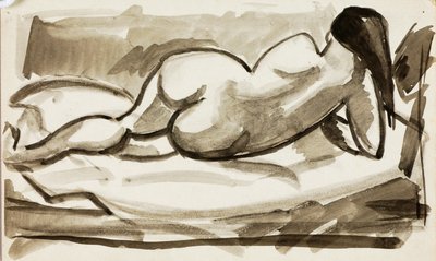 Nu feminino reclinado de Carl Newman