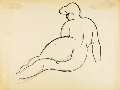 Nu reclinado, vista traseira de Carl Newman