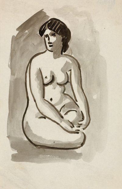 Nu feminino sentado de Carl Newman