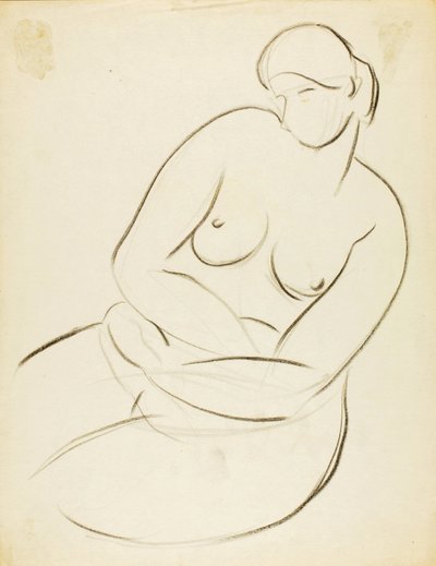 Nu feminino sentado de Carl Newman