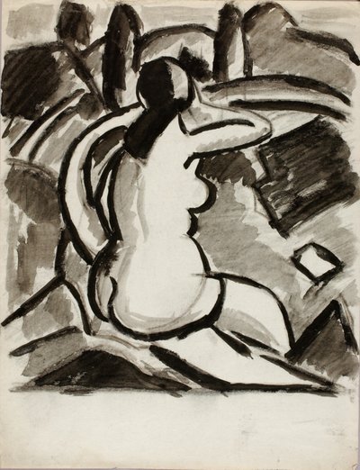 Nu feminino sentado de Carl Newman