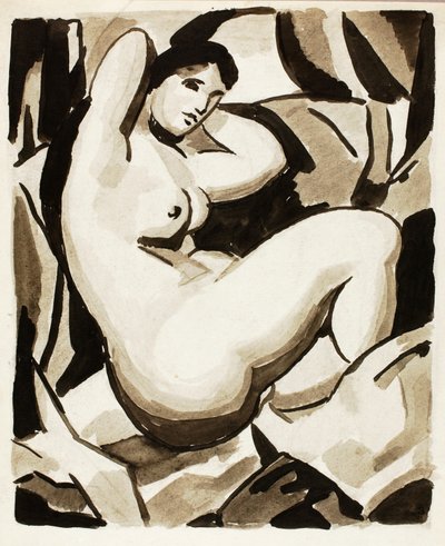 Nu feminino sentado de Carl Newman