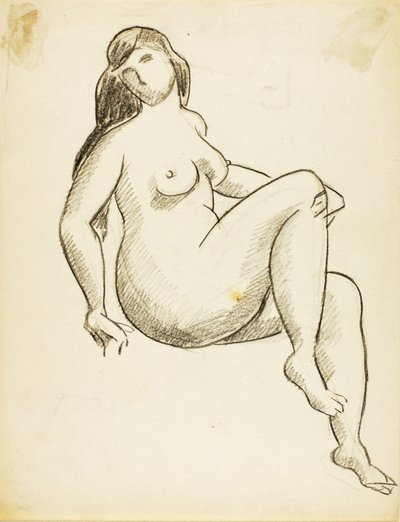 Nu feminino sentado de Carl Newman