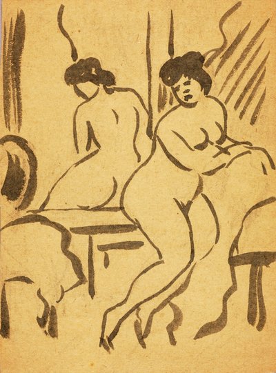 Nu feminino sentado de Carl Newman