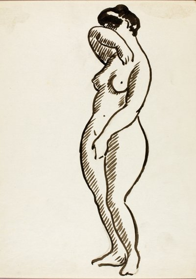 Nu feminino em pé de Carl Newman