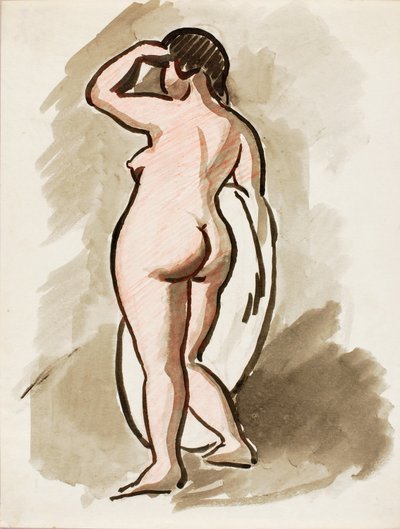 Nu feminino em pé de Carl Newman