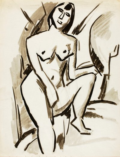 Nu feminino em pé de Carl Newman