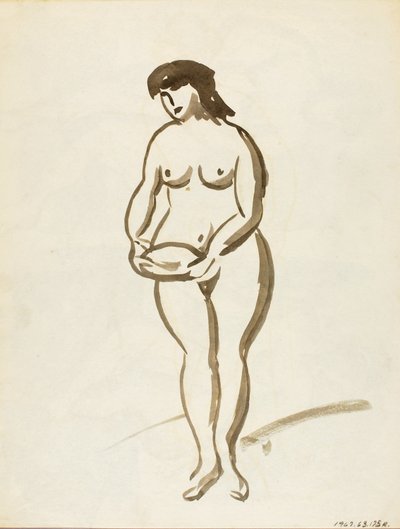 Nu feminino em pé de Carl Newman