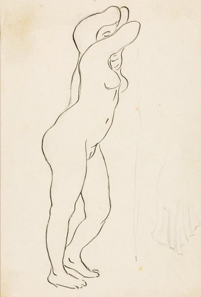 Nu feminino em pé de Carl Newman