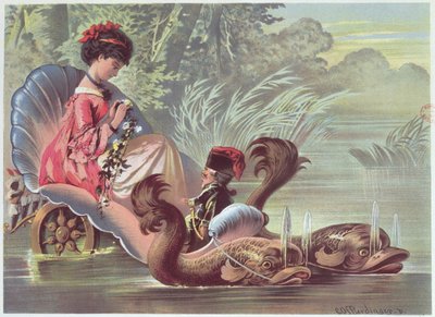 Na água, ilustração de "O Quebra-Nozes", de ETA Hoffman (1776-1822) 1883 de Carl Offterdinger