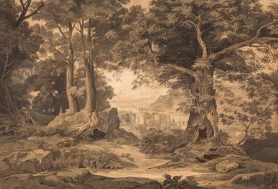 Vista do Castelo de Heidelberg a caminho do Kaiserstuhl de Carl Philipp Fohr