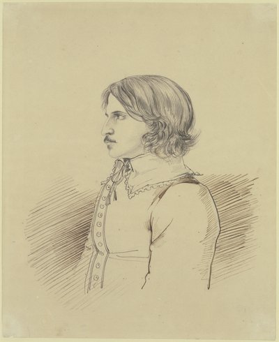 Retrato de um estudante desconhecido do círculo da “Teutsche Lesegesellschaft” em Heidelberg, 1816 de Carl Philipp Fohr