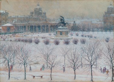 A Burgplatz exterior em Viena no Inverno de Carl Pippich