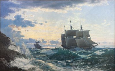 Navios como a manhã depois de uma tempestade limpam a terra para si de Carl Rasmussen
